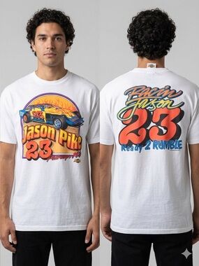 Vtg 96 Jason Pike Racing Tee Lg Local Dirt Track Pahrump NV Indy Gorpcore Rare